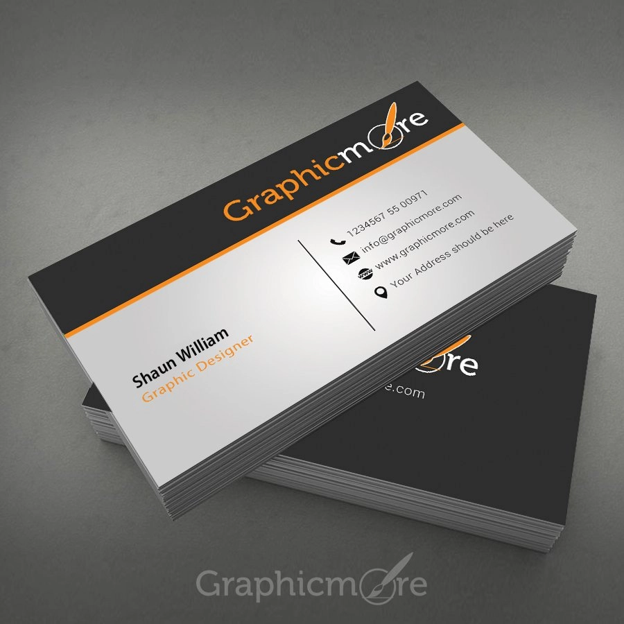 Clean Corporate Business Card Design Free PSD File