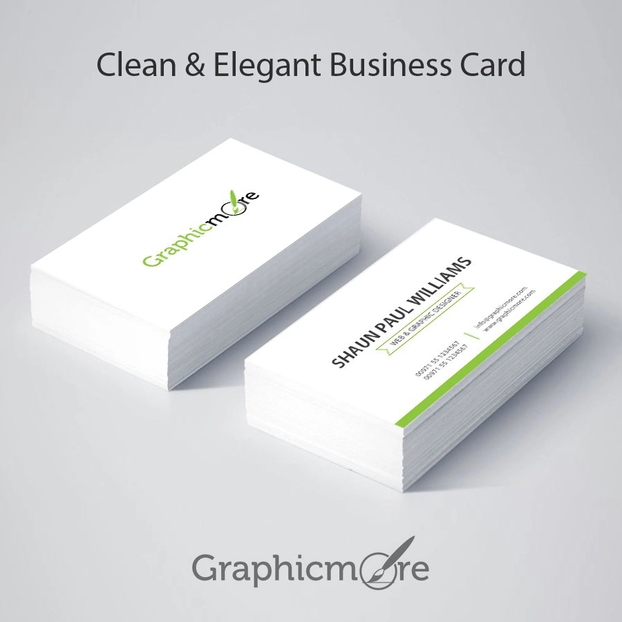 Clean & Elegant Business Card Design Free PSD File