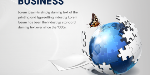 Global Business Banner Design Free PSD Download