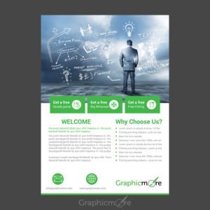 Corporate Green Flyer Design Free PSD File