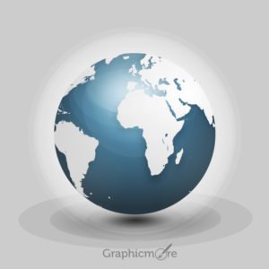 Realistic Globe Design Free PSD File