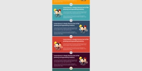 Six Step Process Infographic Template Free PSD File