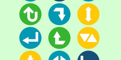 Arrow Icons Set Design Free Vector File