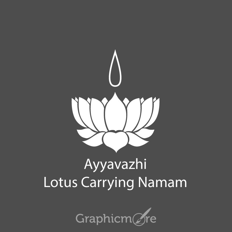 Ayyavazhi Lotus Carrying Namam Symbol Design Free Vector File