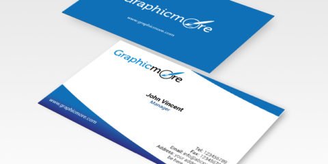 Blue Corporate Business Card Design Free PSD File