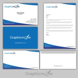 Blue Corporate Identity Design Free PSD File