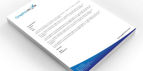 Blue Corporate Letterhead Design Free PSD File