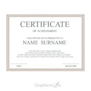 Brown Decoration Border Certificate Template Design Free Vector File