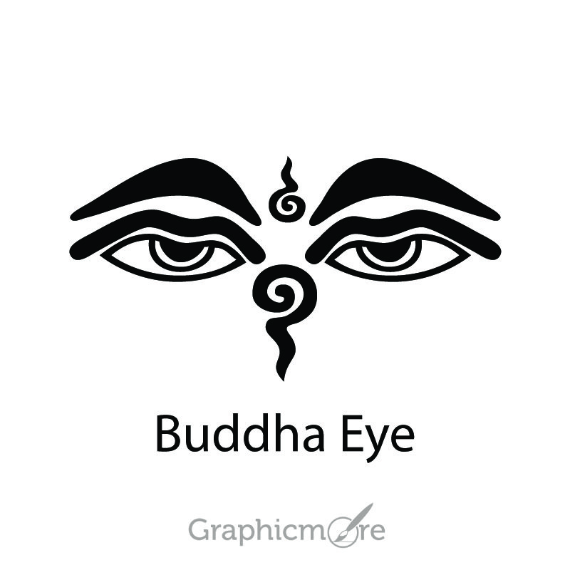 Buddha Eye Symbol Design Free Vector File