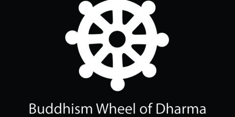 Buddhism Wheel of Dharma Symbol Design Free Vector File