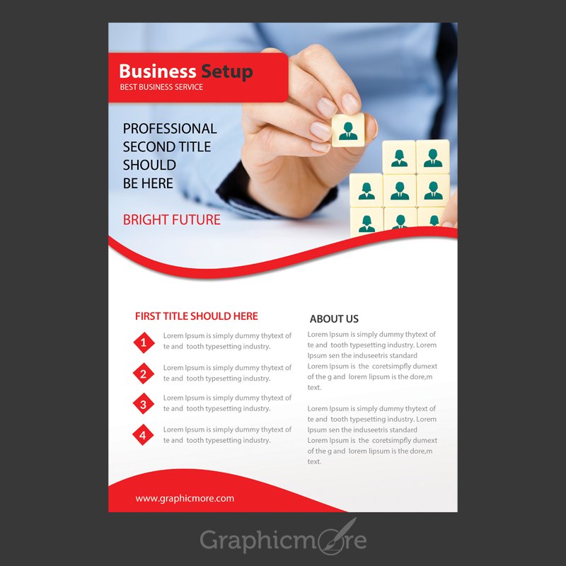 Business Setup Flyer Design Free PSD File by GraphicMore