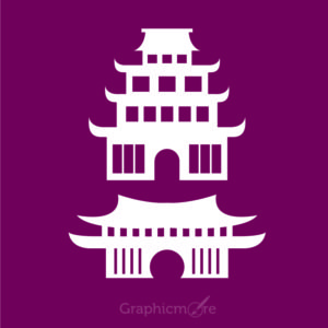 Chinese Temple Design Free Vector File