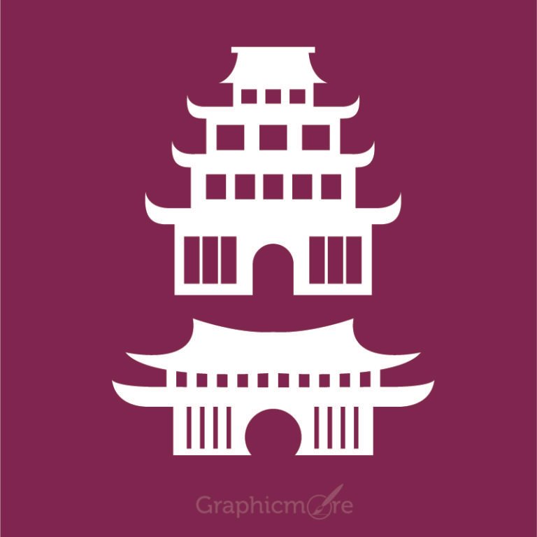 Chinese Temple Design Free Vector File Download