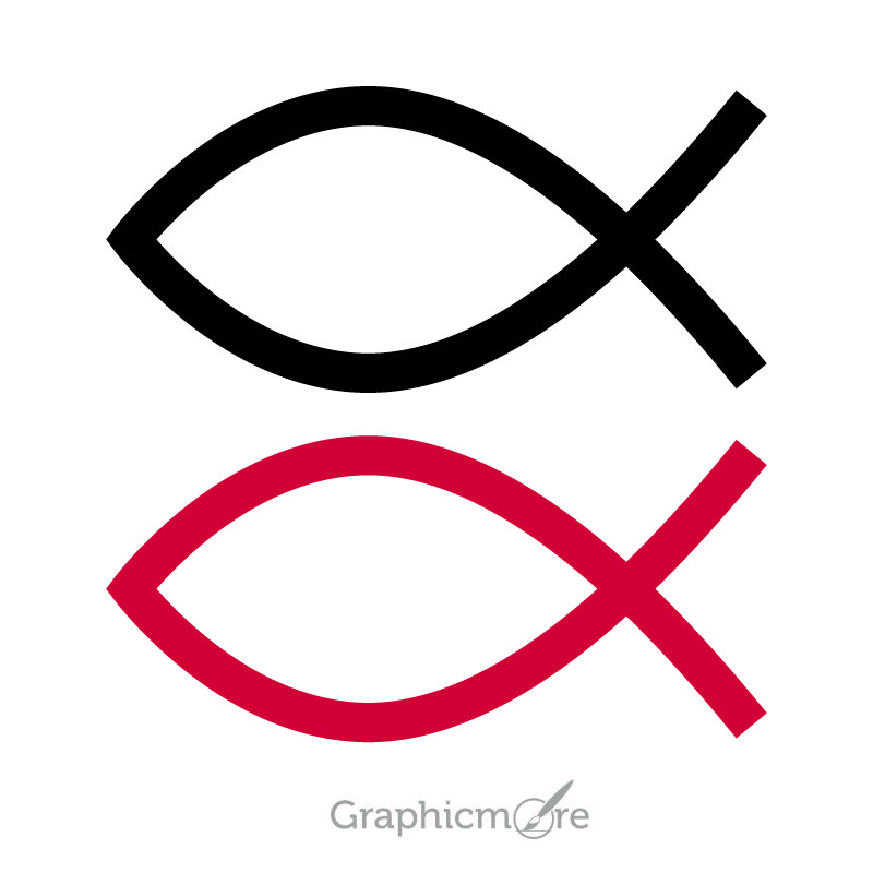 Christian Fish Symbol Design Free Vector File