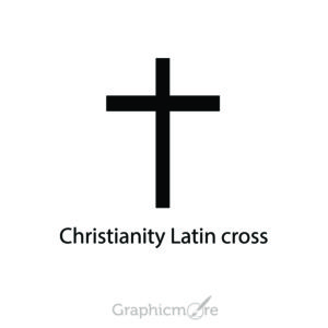 Christianity Latin Cross Symbol Design Free Vector File