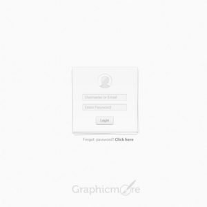 Classic Login Form Free PSD File by GraphicMore