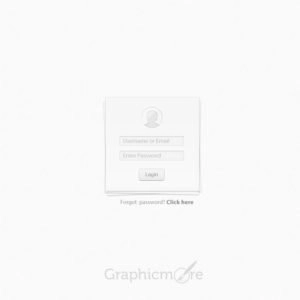 Classic Login Form Free PSD File by GraphicMore