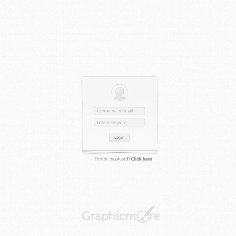 Classic Login Form Free PSD File by GraphicMore