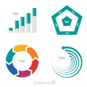 Clean Business Data Statistic Design Elements for Infogrpahics