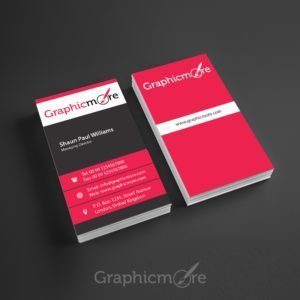 Corporate Vertical Business Card Design Free PSD File