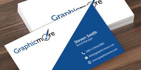 Creative Corporate Business Card Design Free PSD File by GraphicMore