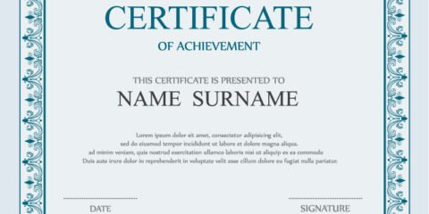 Elegant Certificate Template Design Free Vector File