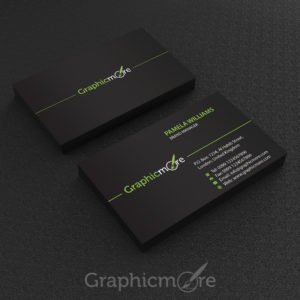 Free Black Business Card Template Design by GraphicMore