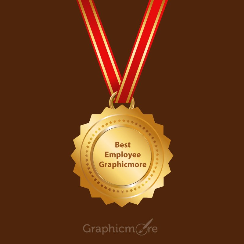GraphicMore Gold Medal Design Free Vector File Download