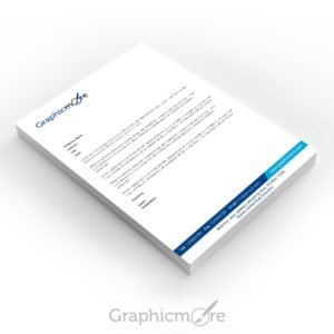 GraphicMore Navy Blue Letterhead Design Free PSD File