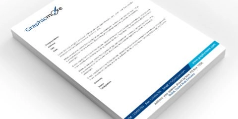 GraphicMore Navy Blue Letterhead Design Free PSD File