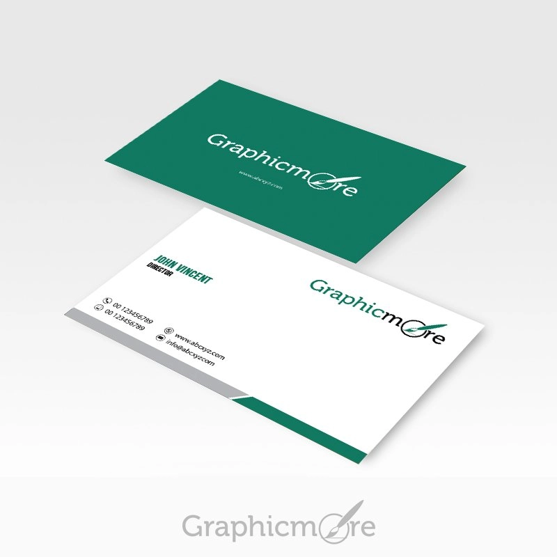 Green Corporate Business Card Design Free PSD File
