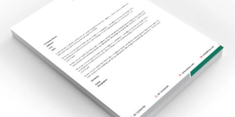 Green Corporate Letterhead Design Free PSD File