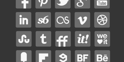 Grey Social Media Icons Set Design Free Vector File