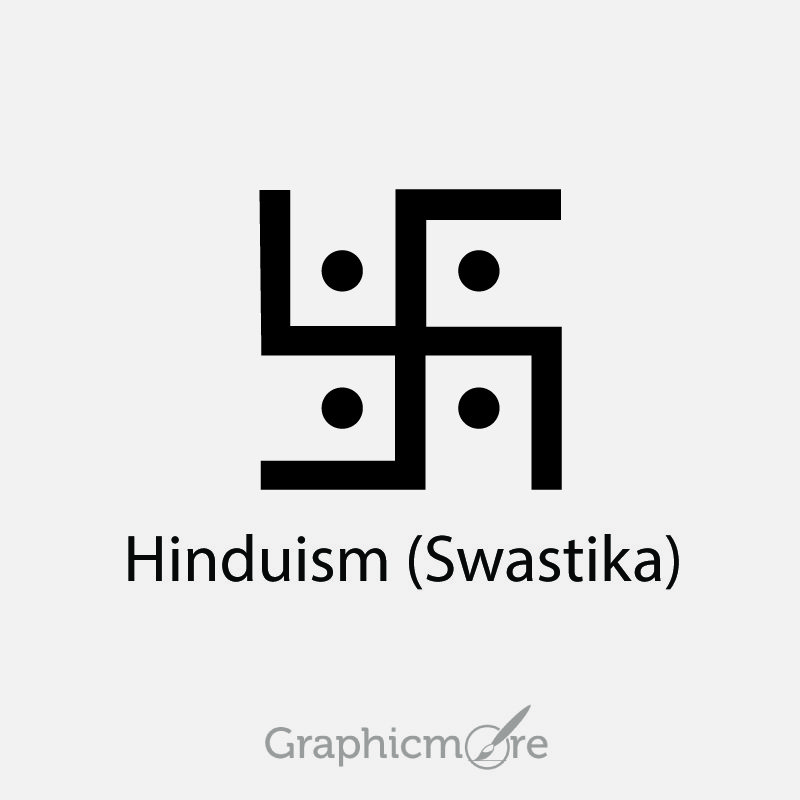Hinduism Swastika Symbol Design Free Vector File
