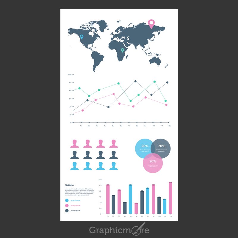 Infographic Elements Kit Design Free PSD File by GraphicMore