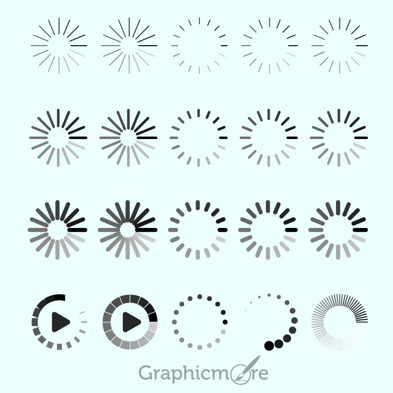 Loading Icon Design Free Vector File by GraphicMore