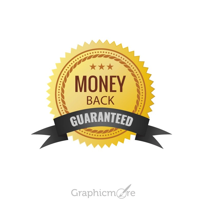 Money Back Guaranteed Badge Design Free Vector
