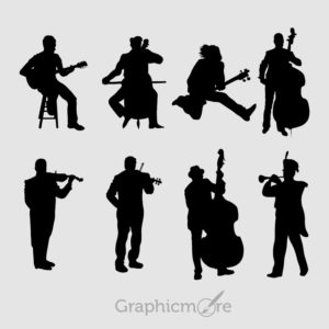 Musicians Silhouetter Set Design