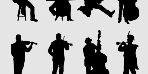 Musicians Silhouetter Set Design