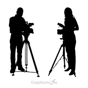 Photographer Silhouette Design Free Vector