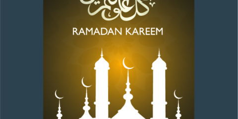 Ramadan Kareem Brown Poster Design Free Vector File