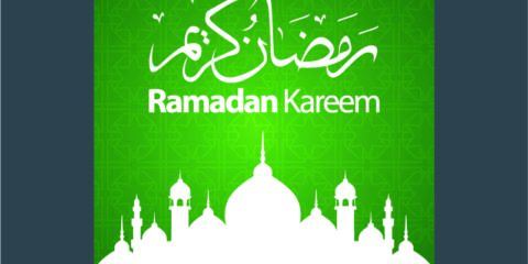 Ramadan Kareem Green Poster Design Free Vector File