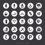 Service Sign Round Icons Design Collection Free Vector Download