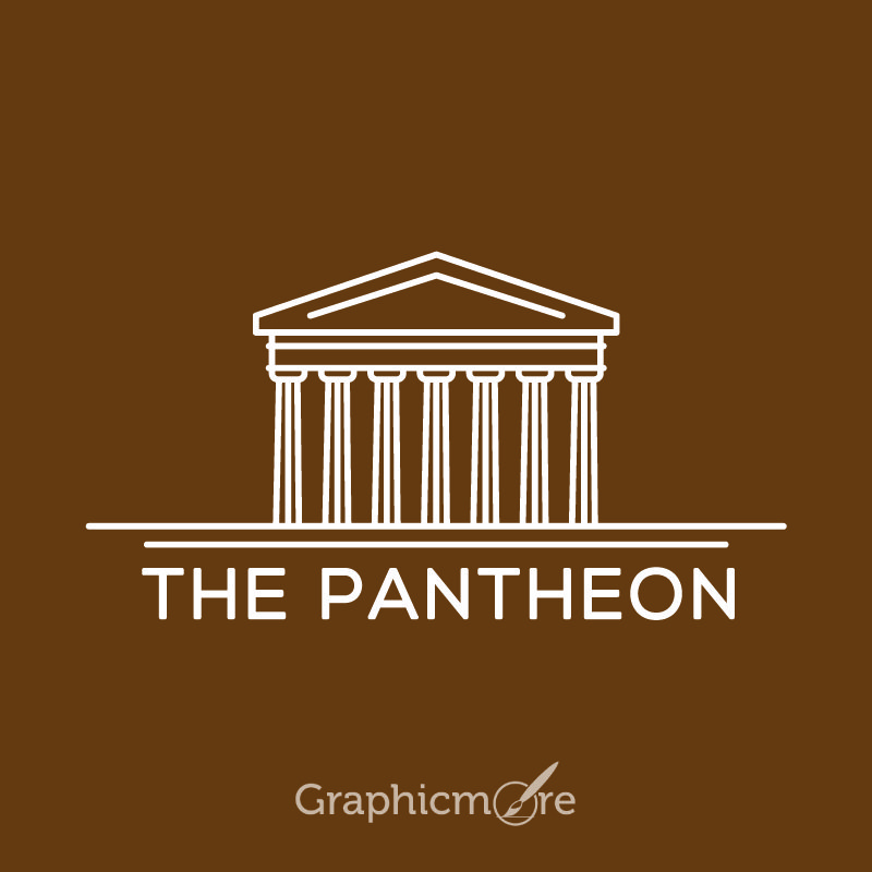 The Pantheon Italy Free Vector File