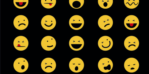 Top 30 Funny Emoticons Icons Vector Set Design