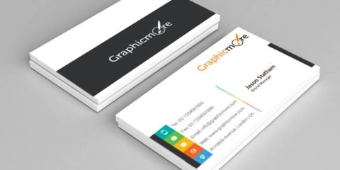 Vibrant Multicolor Business Card Template Design Free PSD File