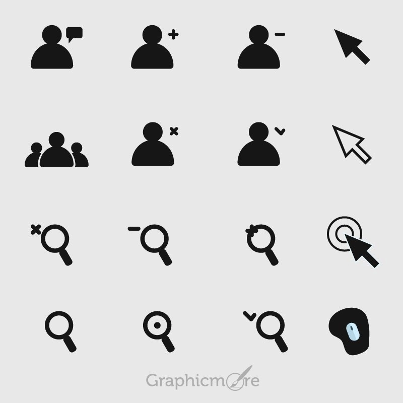 Web Icons Set Free Vector File by GraphicMore