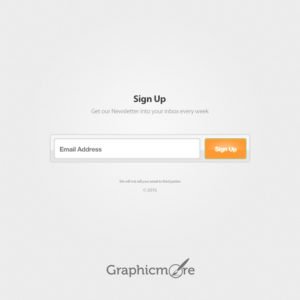Weekly Newsletter Signup Form by GraphicMore