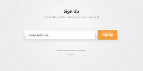 Weekly Newsletter Signup Form by GraphicMore