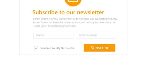 Modern Responsive Newsletter Subsciption Form